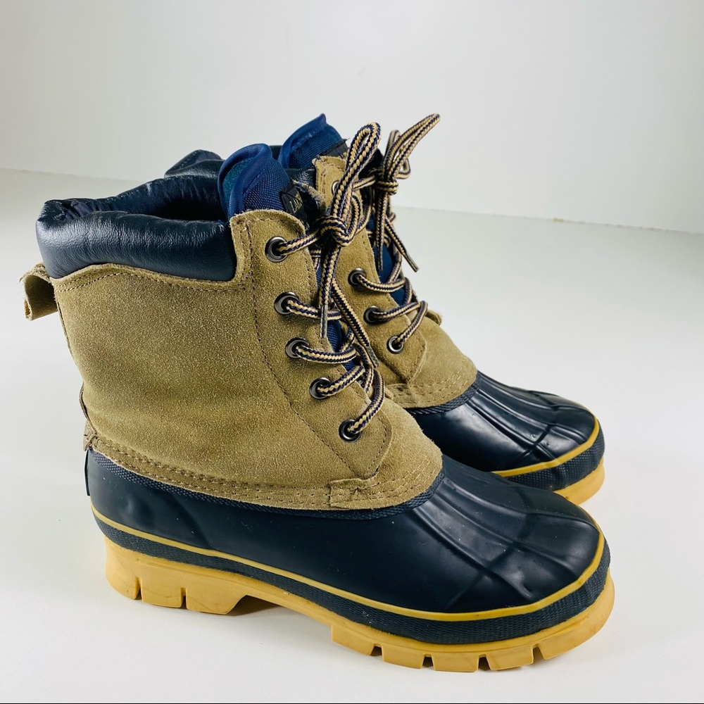 Lake N Trail Mens W. Slush 840261 Tan Black Duck Boots Waterproof Lace Up Size 9